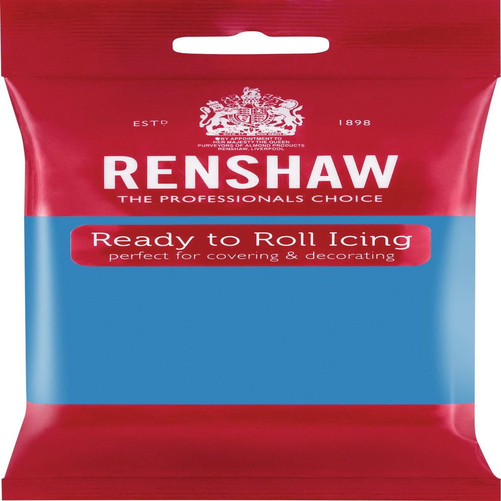 Renshaw Ready to Roll icing, Turquoise, 250 g (Pack of 4)