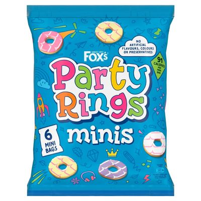 Fox's Party Rings Minis, 6 x 21g