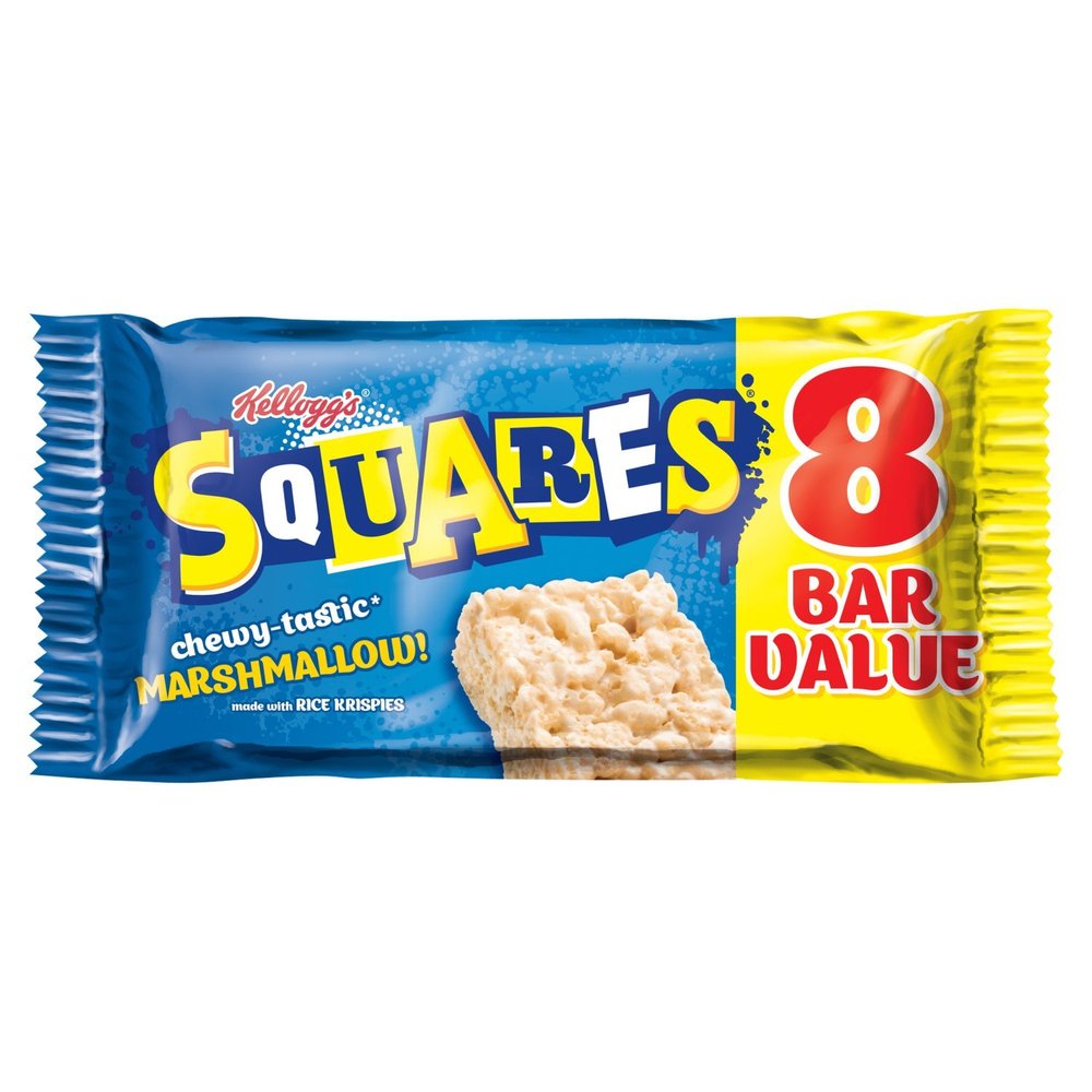 Kellogg's Rice Krispies Squares Marshmallow Cereal Bar, 8 x 28g