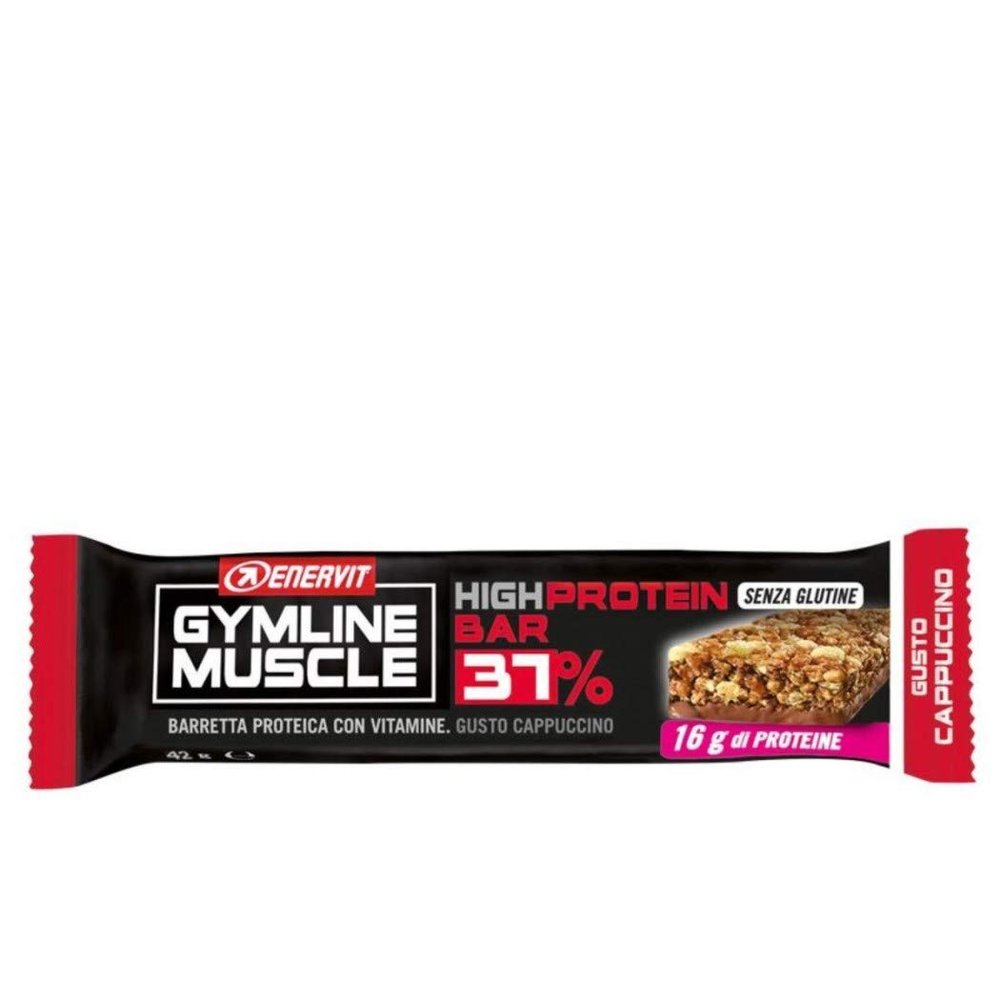 Enervit Gymline Muscle Protein Bar 37% Cappuccino Protein Gluten Free 42g