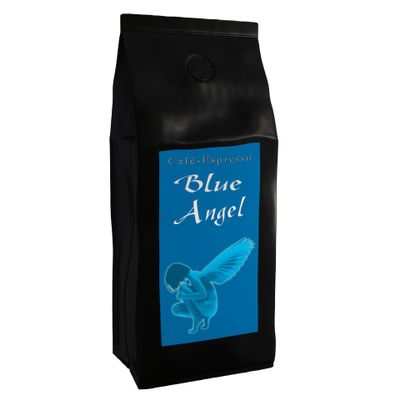 Caf Espresso Kaffee Blue Angel - The Gentle One (The Mildest Coffee in The World) (200g Whole Beans) - Top Coffee - Low in Acidity and Healthy, Gentle and Freshly Roasted