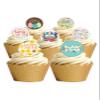 24 Precut Happy Easter Themed Edible Wafer Paper Cake Toppers Decorations view 1
