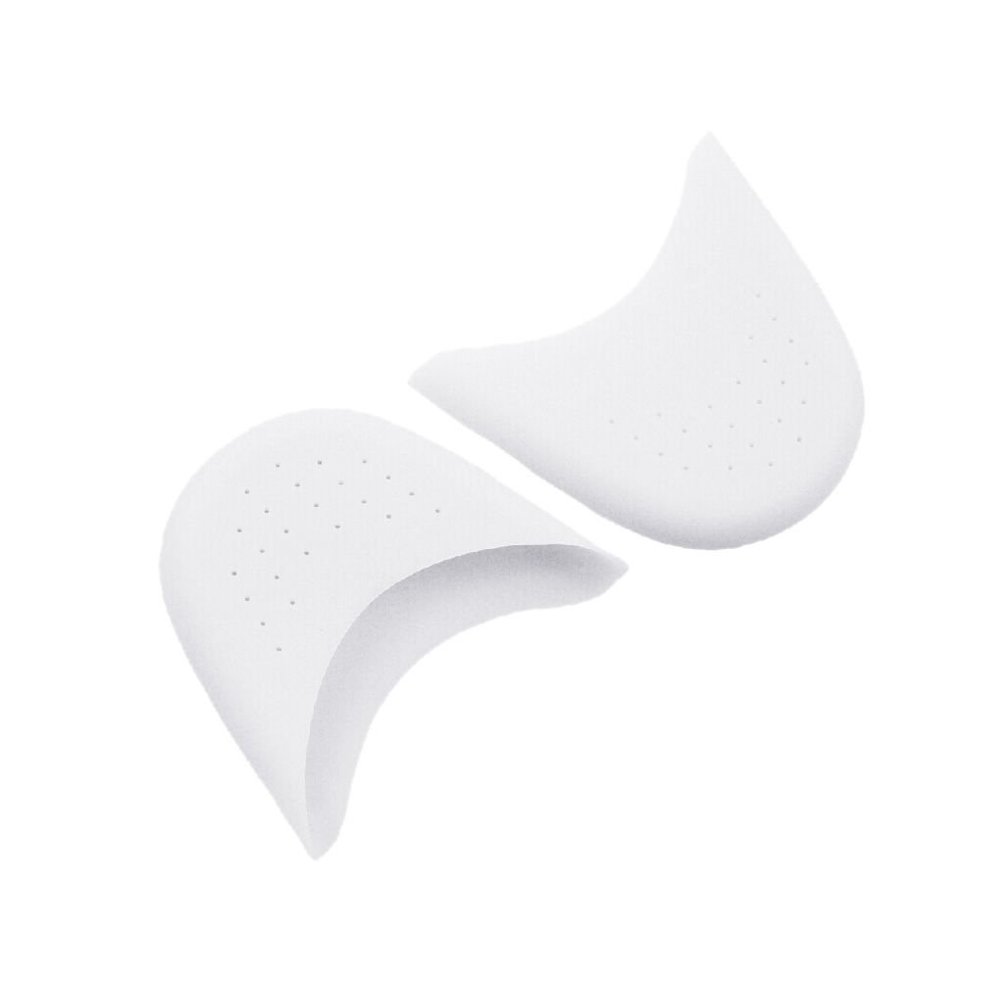 1Pair Silica Gel Front Toe Caps Pad for Pointed Shoes Pain Relief Soft Gel Pointe Protector Pads Toe Cap for Pointed Ballet Shoes Pain Relief (White)