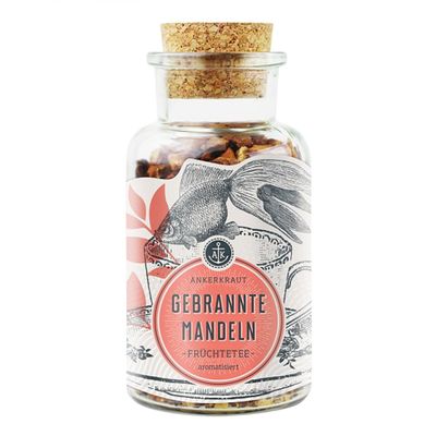 Burnt almonds fruit tea, 155 g in cork glass