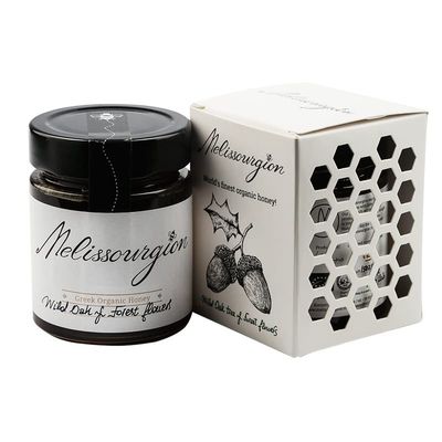 Melissourgion Premium Royal Honey  Mount Olympus Wild Oak & Forest Flowers, 200g  Raw, Natural & Handcrafted