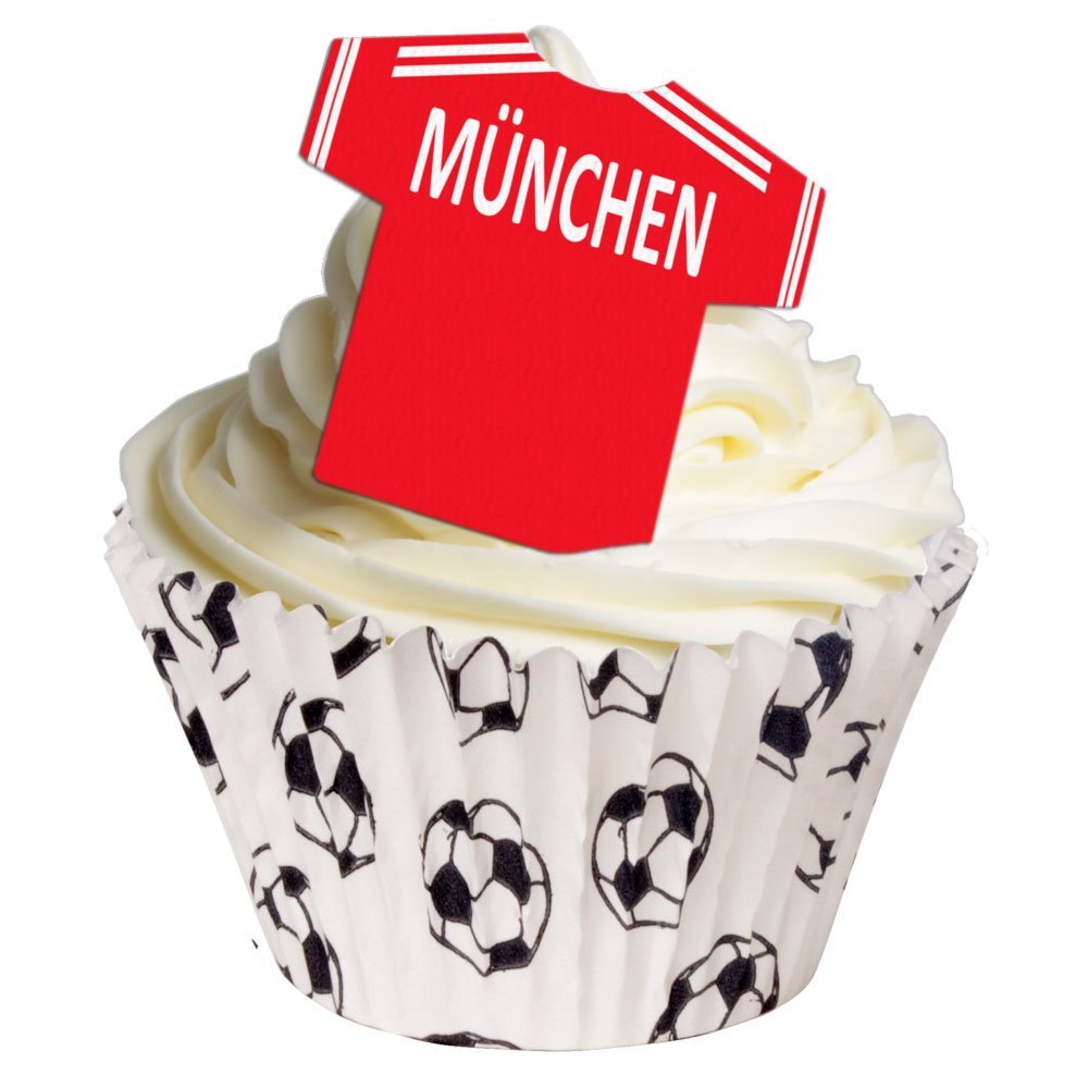 Pack of 12 Perfectly Cut Munchen Football Toppers by CDA Products 201-344
