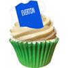 12 Edible T Shirt Decorations - Great for Everton Fans - Perfectly pre-Cut Wafer just pop Them Out The Packaging and top Them on Your Cake - Pack of 12 - by CDA Products Ltd view 1