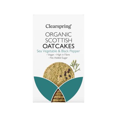 Clearspring Organic Oatcakes (Sea Vegetable & Black Pepper, 1)