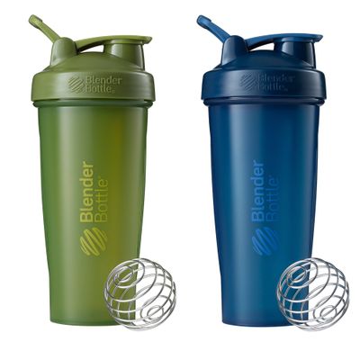 Blender Bottle SC01311 Classic Loop Top Shaker Bottle, 28-Ounce 2-Pack, Plastic, Moss and Navy
