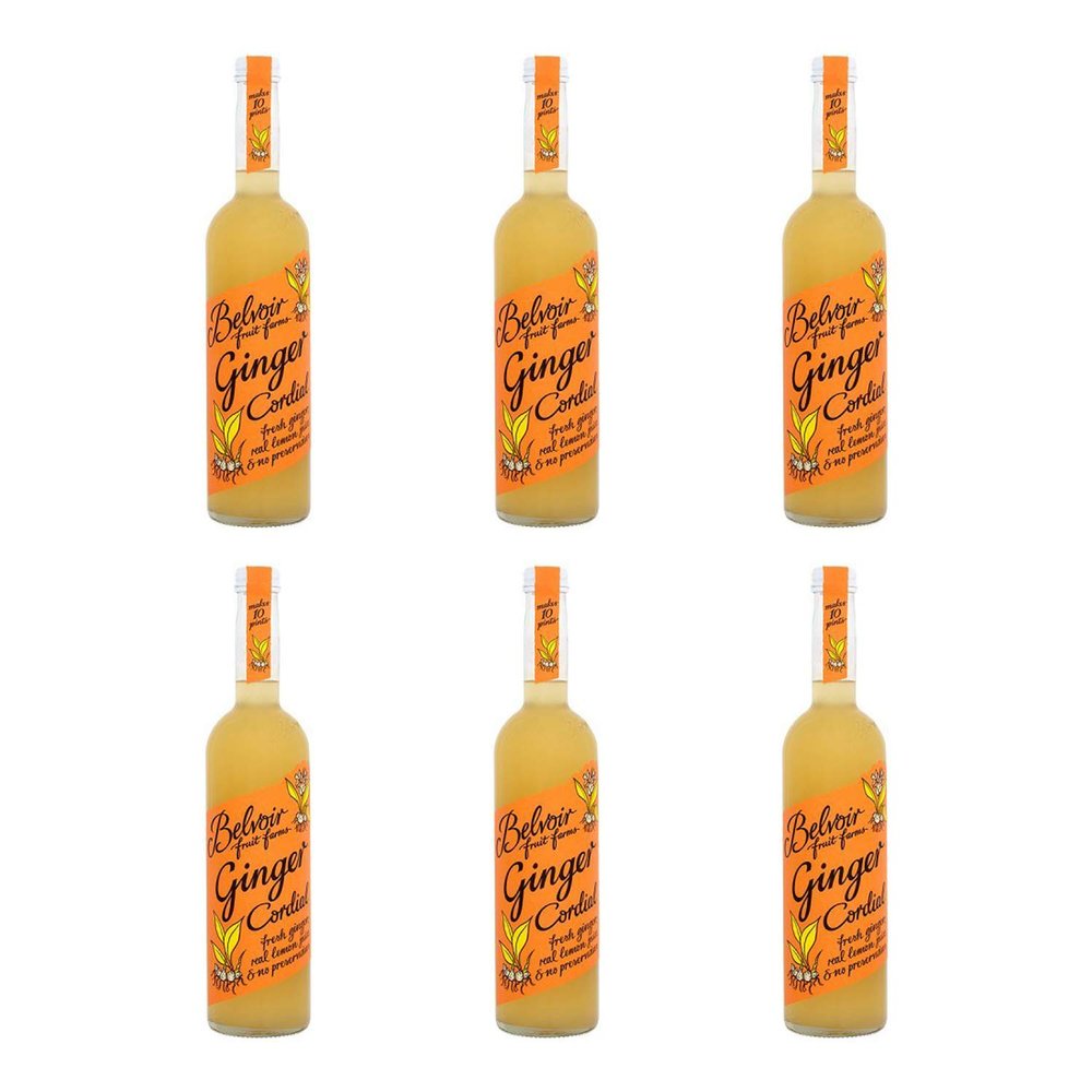 Belvoir Fruit Farms Organic Ginger Cordial 50cl (Pack of 6)