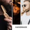 Wooden Beard Comb for Men Folding Pocket Comb for Moustache Beard & Hair Walnut Combs with the Engraving (Sugar Skull) view 4
