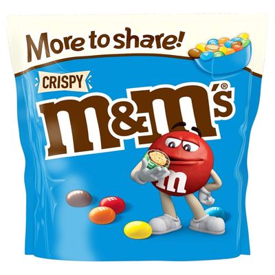 M&M's Crispy Chocolate Pouch, Chocolate Gifts & Movie Night Snacks, 246 g
