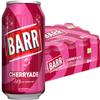 BARR 24 Pack Cherryade, Zero No Sugar Cherry Flavoured Fizzy Drink Cans, Sparkling Fizzy Pop, 24 x 330ml Cans view 1