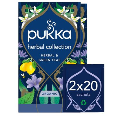 Pukka Herbal Organic Herbal Collection Tea Bags 20 sachets (Pack of 2)