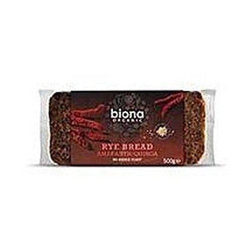 Biona Org Amaranth Quinoa Rye Bread 500g x 4 (Pack of 4)