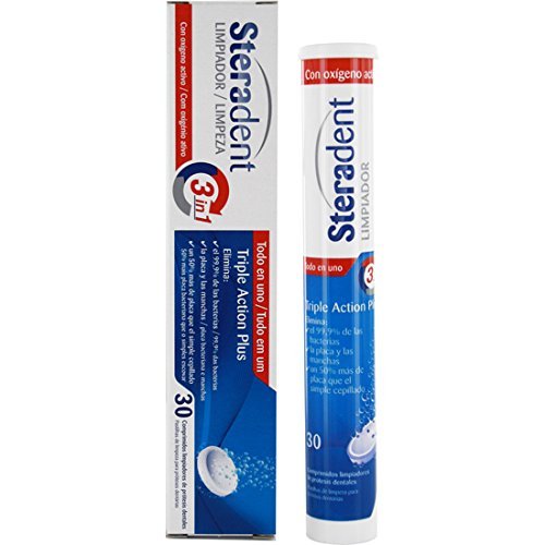 Steradent Triple Action Plus Cleaning Dental PROTESIS 30 Tablets