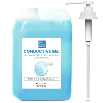 Conductive Gel - Professional Beauty Device Gel: Radio Frequency, Facial Microcurrent, Ultrasound, Electrodes, Cavitation, IPL Hair Removal, Laser - 1000 ml