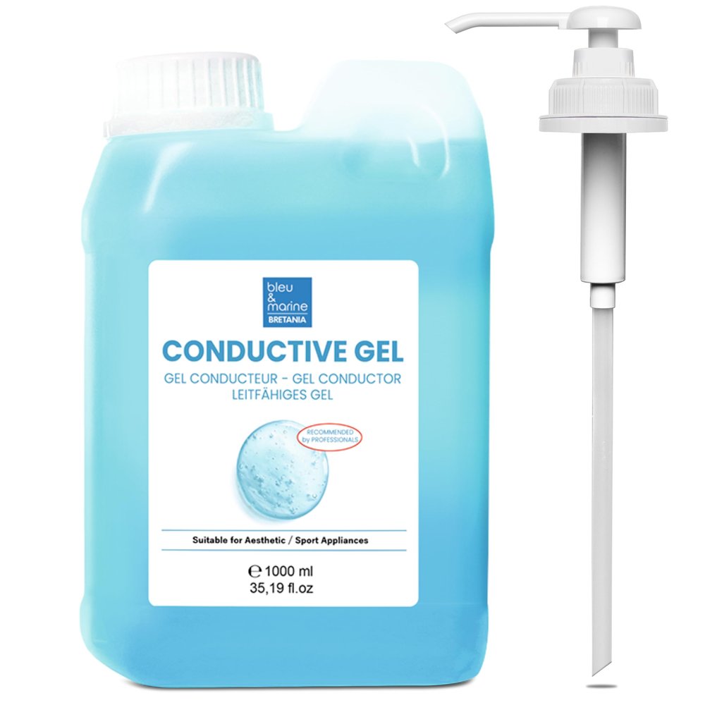 Conductive Gel - Professional Beauty Device Gel: Radio Frequency, Facial Microcurrent, Ultrasound, Electrodes, Cavitation, IPL Hair Removal, Laser - 1000 ml
