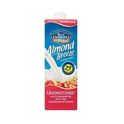 Blue Diamond Almond Milk Unsweetened 1000ml x 4 (Pack of 4)