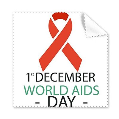 1st December World AIDS Day HIV Solidarity Awareness Symbol Glasses Cloth Cleaning Cloth Phone Screen Cleaner 5pcs