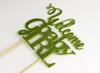 All About Details Lime Green Welcome Baby Girl Topper, 6 x 9 view 3