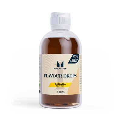 Myprotein FlavDrops Liquid Sweetener | Natural Flavour Enhancer for Protein, Oats, Coffee & More | Sugar-Free & Easy to Mix | Banana 50 ml