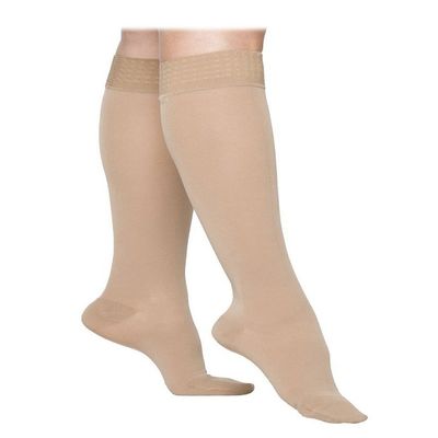 Actilymph Class 1 Petite Below Knee Closed Toe Compression Stockings, Medium, Sand