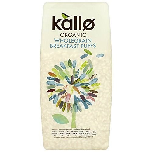 Kallo Organic Natural Puffed Rice Cereal 225g (Case of 8)