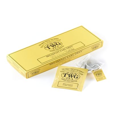 TWG Tea | Breakfast Earl Grey | BlackTea | Bergarmot | 15 Hand Sewn Cotton Teabags | Gift Set