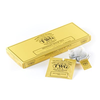 TWG Tea | Midnight Hour Tea | BlackTea | Fragrant Tropical Fruits | 15 Hand Sewn Cotton Teabags | Gift Set