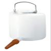 Horizont 38120015 Plastic Semi-Circular Calf Drinking Bucket with Lid and Handle, White, 6 Litres view 1