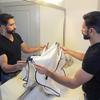 SHOP-STORY - Innovent Barber Bib for Shaving Beard Protection - Attaches with Suction Cup - White view 2