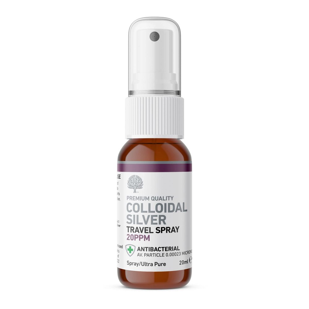 Natures Greatest Secret Colloidal Silver Spray 20ppm 20ml | Travel Size | Crystal-Clear Ionic | pH 9.0 | Amber Glass | Natural & Vegan