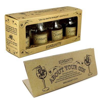 Ginsanity 4 bottle Gin "Flavour Spectrum" Tasting Box Set - Menu: Strange Attraction