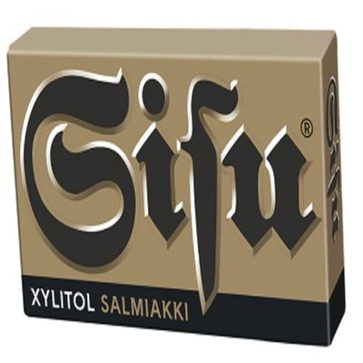 4 Boxes x 36g of Leaf Sisu Xylitol Salmiakki - Original - Finnish - Salmiak - Licorice - Pastilles - Lozenges - Drops - Dragees - Candies - Sweets