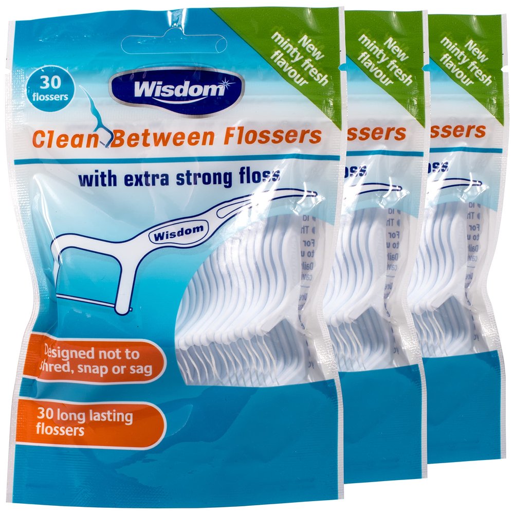 Clean Between Flossers MINTY Flavour x 3 packets