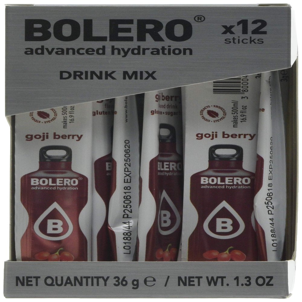 Bolero Sticks, Goji Berry, 12-Count