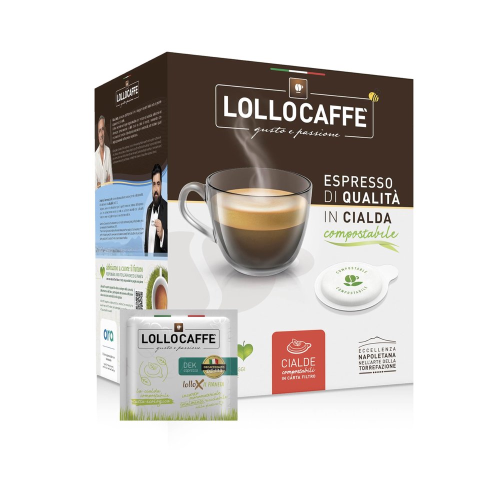 150 Pods Coffee 44mm - DEK Espresso - Lollo Coffee