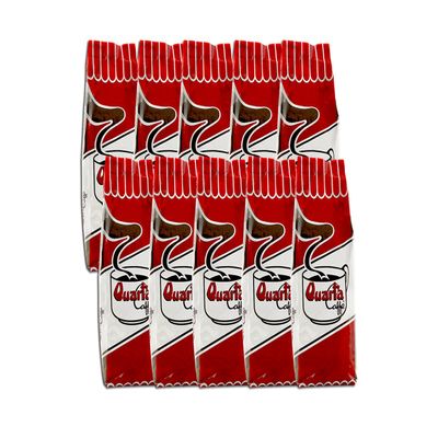 Quarta La Rossa Coffee grinded N.10 Packets, 250g Each. Original Italian Coffee Made in Salento Apulia.
