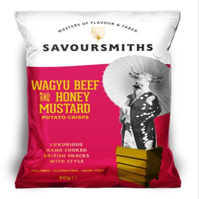 Savoursmiths Wagyu Beef with Honey Mustard Potato Crisps, 150 g