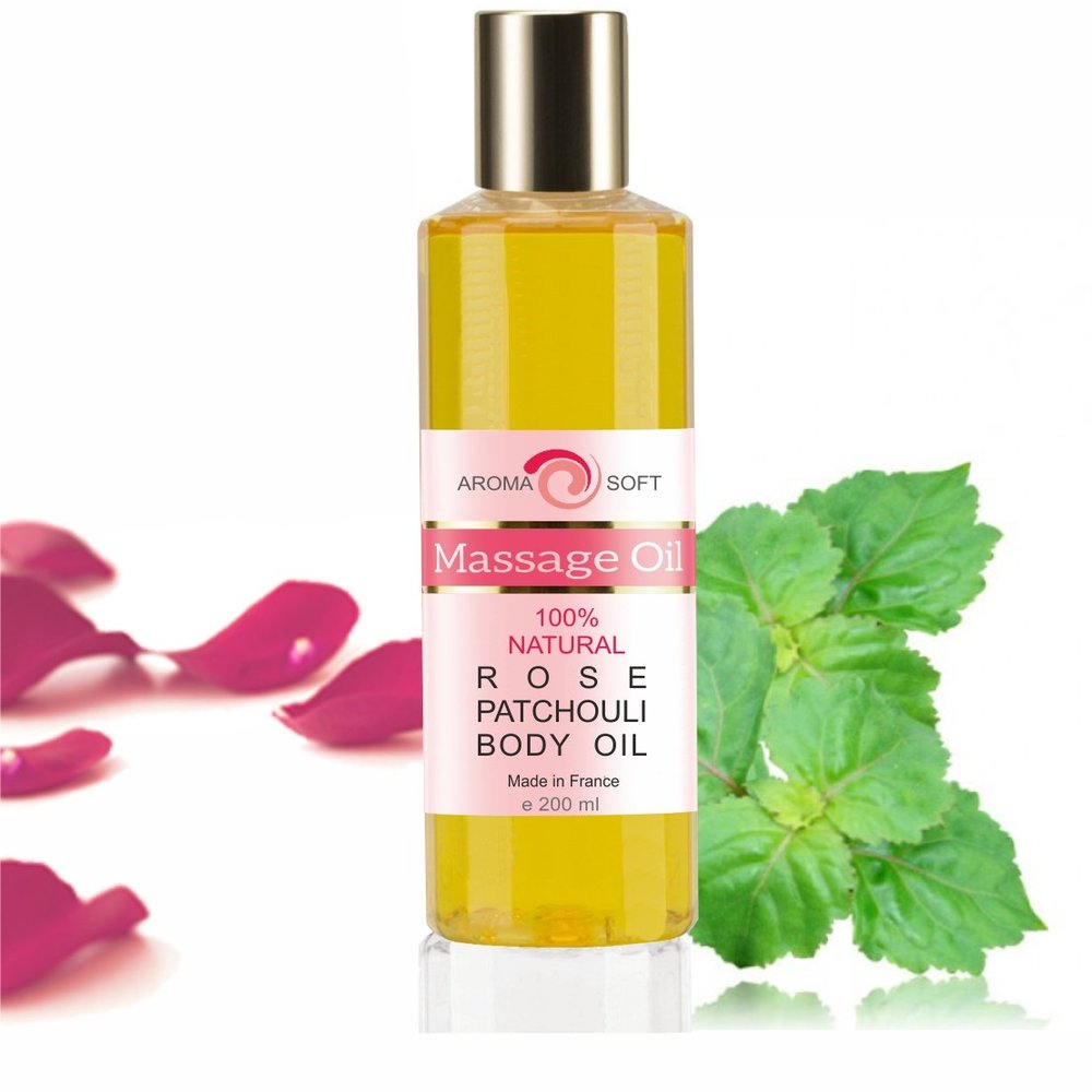 100% Natural Red Grape Seed & Rose Patchouli Body Massage Soft Aroma Oil 200 ml