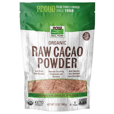 Now Foods Organic & Raw Cacao Powder 12Oz