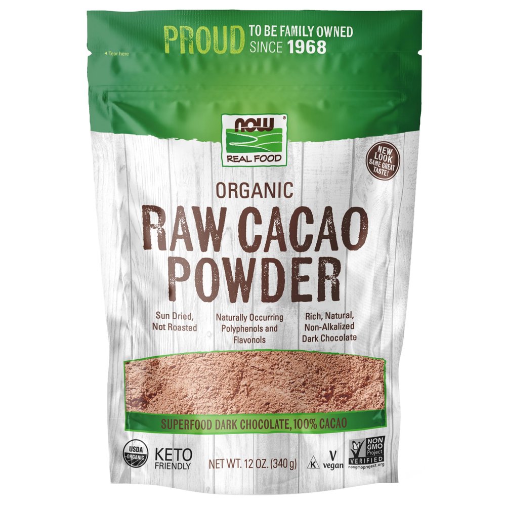 Now Foods Organic & Raw Cacao Powder 12Oz