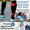 Kensington Compression Socks for Women & Men  Cotton Flight Socks for Travel, Maternity, Sports, & Medical Stockings  Calf & Ankle Swelling Relief, Improves Circulation, Great for Pregnancy Size 6-8 view 2