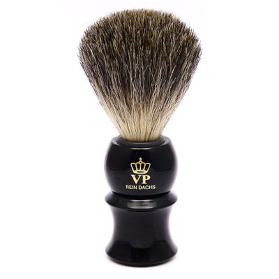 Shaving Brush Royal VP - with genuine, pure badger hair - handle black