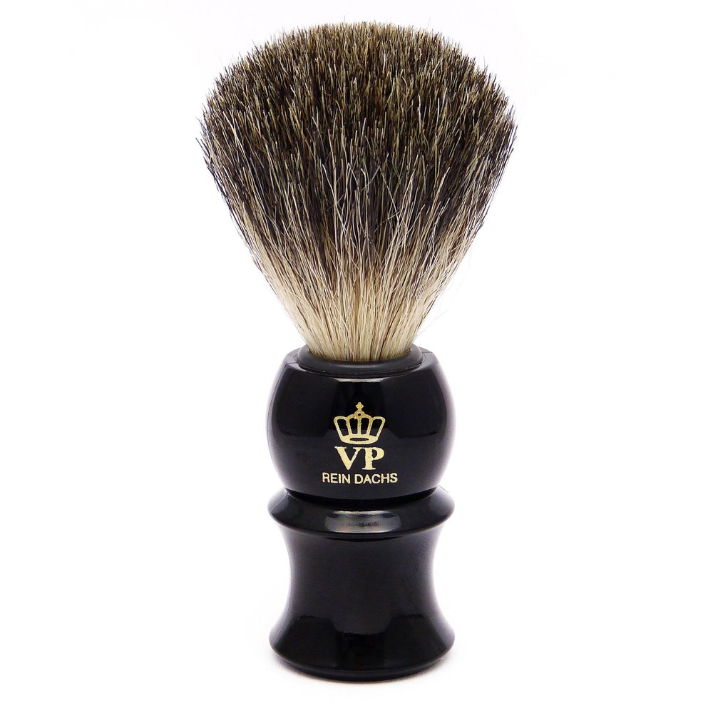 Shaving Brush Royal VP - with genuine, pure badger hair - handle black