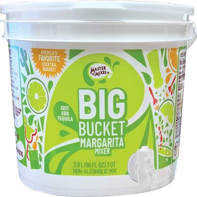 Master of Mixes BigBucket Margarita Cocktail Mixer | Party Bucket | Just Add Spirits | Ready to Use | 2.8 Litre | Keg, Party Drinks, Cocktails, 25 Servings!