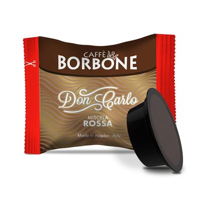 Caff Borbone Don Carlo, Red Coffee Blend - 50 Capsules - Compatible with Lavazza* A Modo Mio* coffee machines for domestic use
