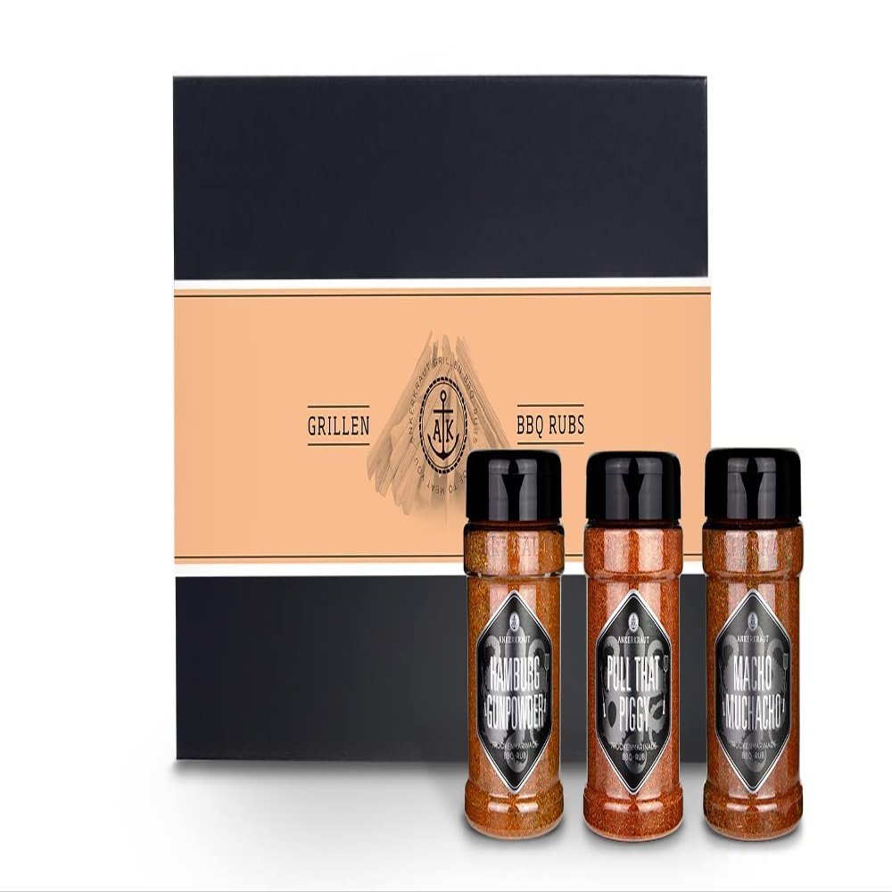 Ankerkraut Geschenkset 'BBQ Rubs' mit 3 Streuern