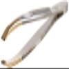 3 Claveles 12240 Straight Hair Tweezer, Gold Tip 8 cm view 3